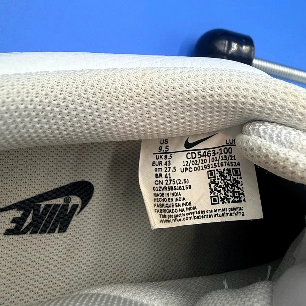 Nike Court Vision Low Triple White 2019 -‎ CD5463-100 - Men's Size 9.5